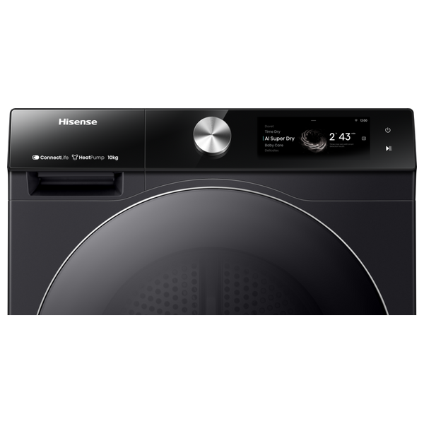 Hisense DH7S107BB - 10Kg - Front Loading Dryer - Black Titanium