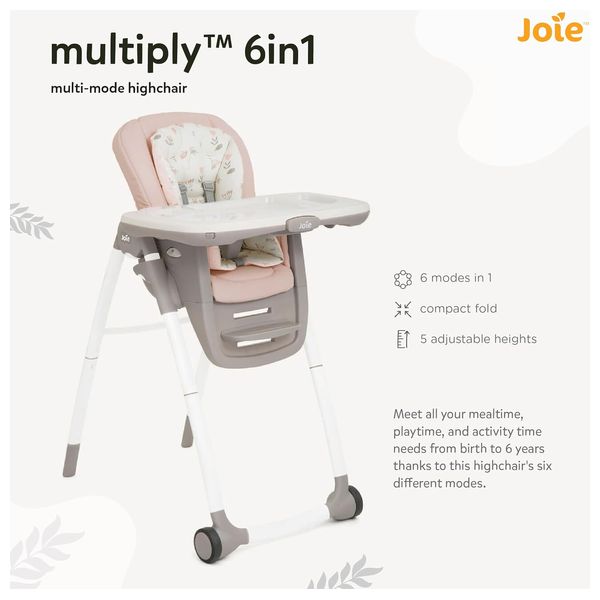  Joie Adjustable Baby High Chair - Pink 