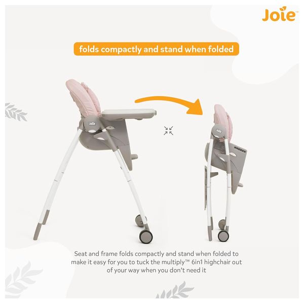  كرسي جوي للأطفال طعام قابل للتعديل - وردي 