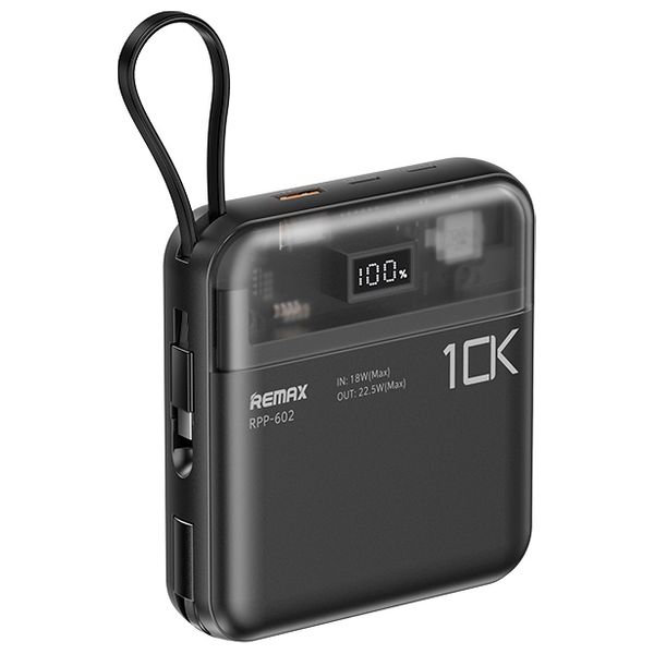  Remax RPP-602 - 10000mAh - Power Bank - Black 