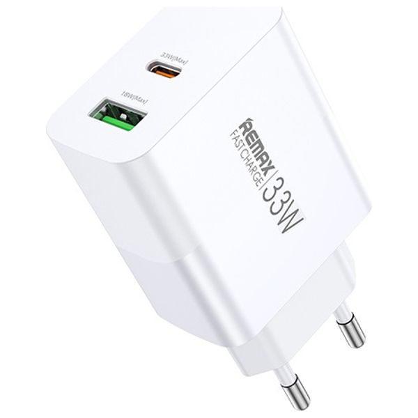 Remax RP-U122 - Wall Charger - 33W - 2 Port - White