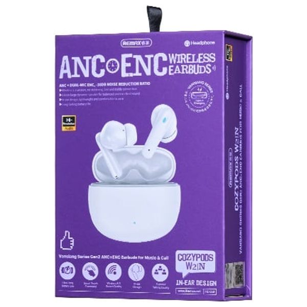  سماعة بلوتوث داخل الاذن ريماكس - CozyPods W21N - ابيض 