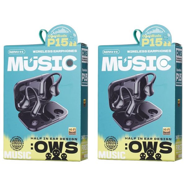 سماعة بلوتوث داخل الاذن ريماكس - OpenBuds P15 - ابيض