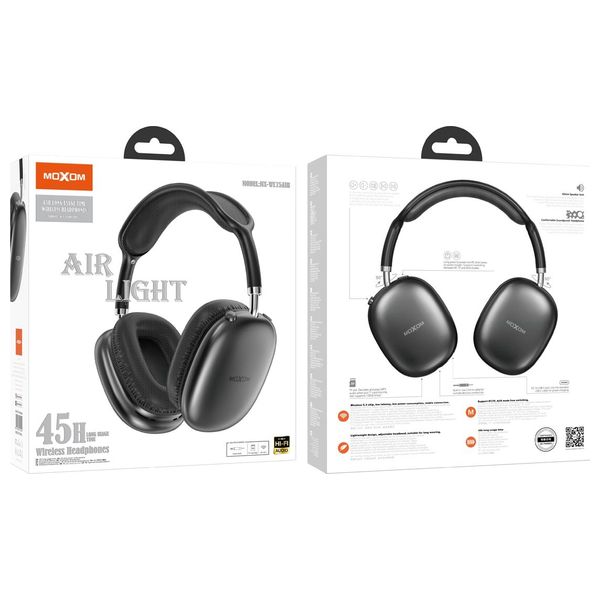  Moxom WL75 - Bluetooth Headphone Over Ear - Black 