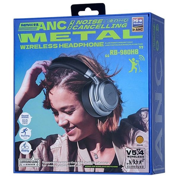  Remax RB-980HB - Bluetooth Headphone Over Ear - Black 