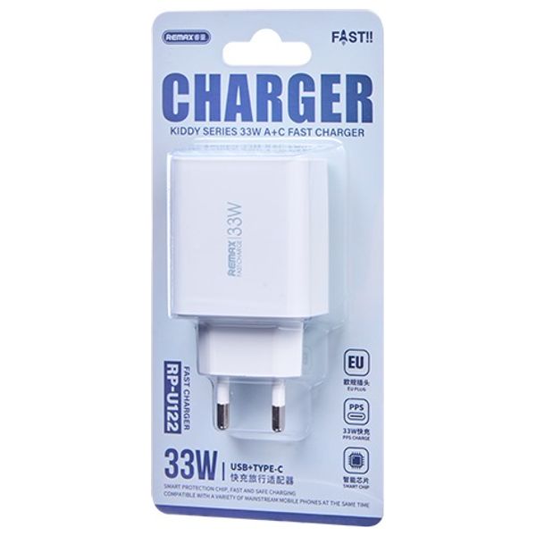 Remax RP-U122 - Wall Charger - 33W - 2 Port - White