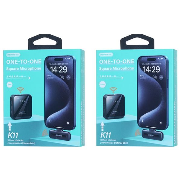 Remax K11 – Wireless Square Microphone (Type-C) – Black