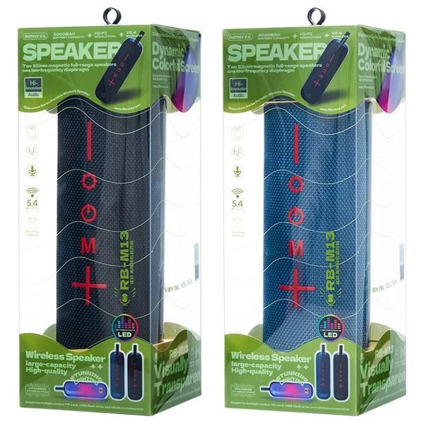  سماعة بلوتوث ريماكس - RB M13 - بقوة 5 واط - بلوتوث 5.4 - ازرق 