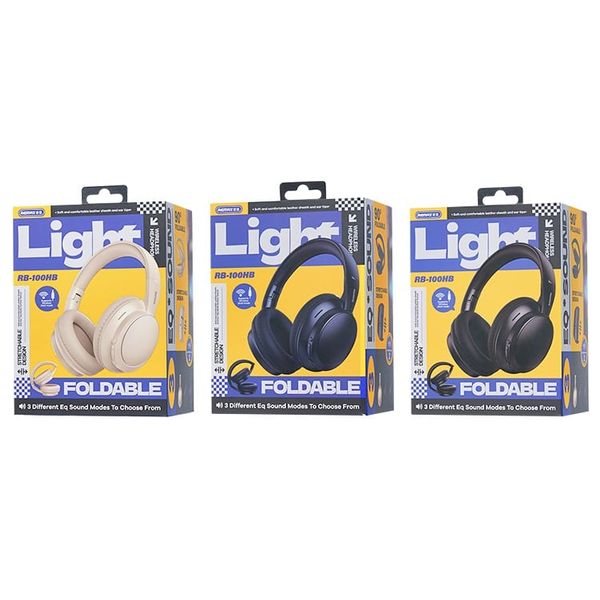  Remax RB 100HB - Bluetooth Headphone Over Ear - Up To 400 mAh - Blue 