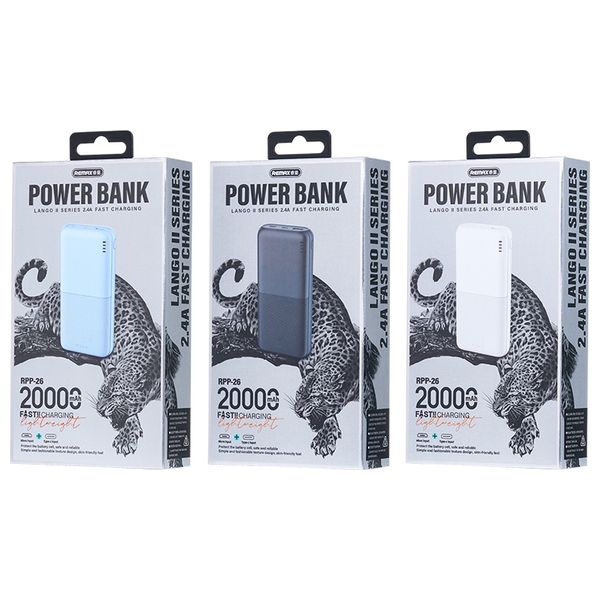 Remax RPP-26 - 20000mAh - Power Bank - Blue