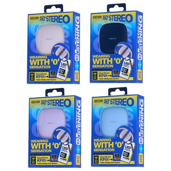  Remax OpenBuds KF01 - Bluetooth Headphone In Ear - Up To 400mAh - Bluetooth 5.4 - Black 
