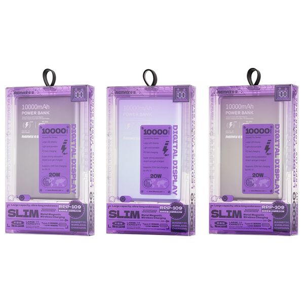 Remax RPP-109 - 10000mAh - Power Bank - Gray