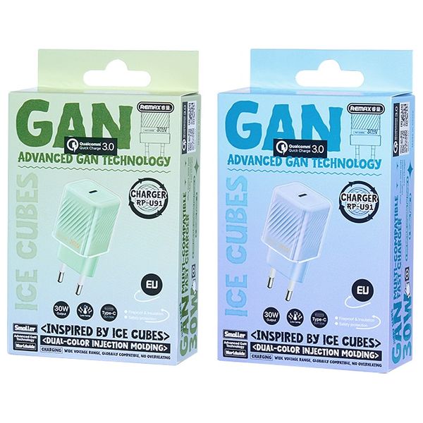 Remax RP-U91 - Wall Charger - 30W - USB-C Port - Green