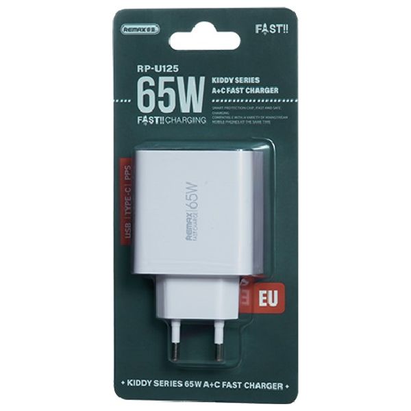 Remax RP-U125 - Wall Charger - 65W - 2 Port - White