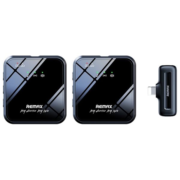 Remax K12 – 2 in 1 Square Microphone for iPhone – Black