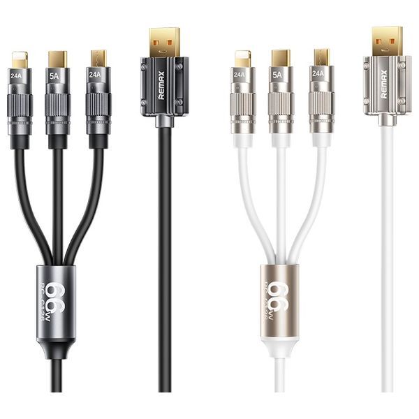 Remax RC-C126 - Cable 3-in-1 - 1.2M - Black