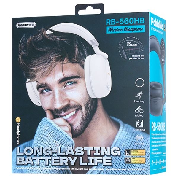Remax RB-560HB Wireless Over Ear Headphones - Blue