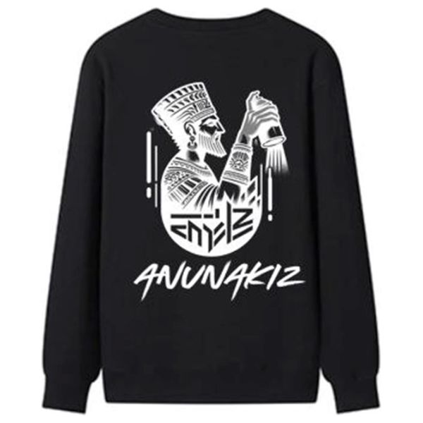  Anunakiz Sweater - Hammurabi the Graffiti Writer For Unisex - L - Black 