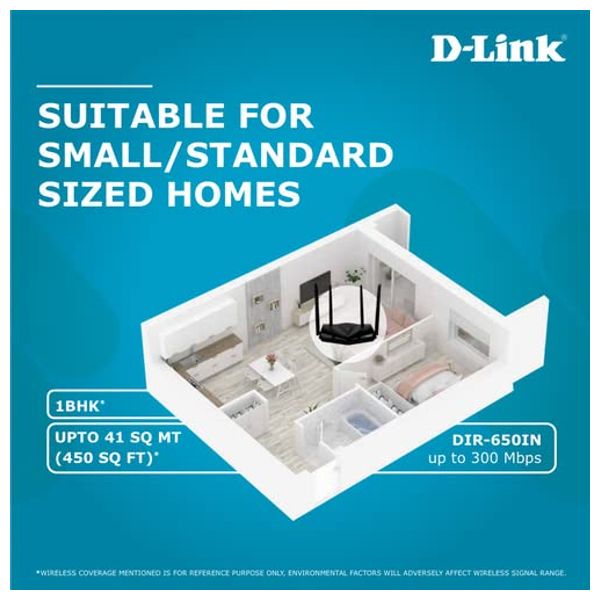  D-Link DIR-650IN - Router - Black 