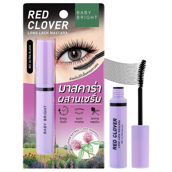  بيبي برايت ريد كلوفر ماسكارا الرموش الطويلة , 01 الترا بلاك 