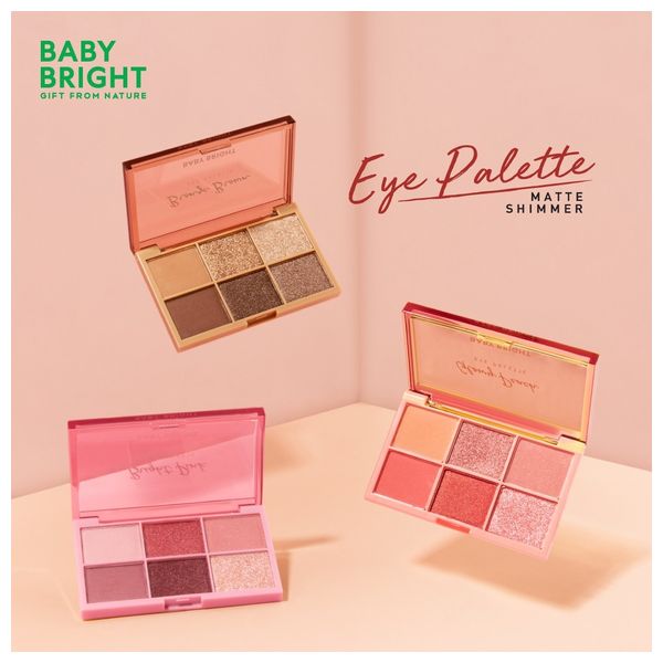  Baby Bright Eyeshadow Palette Bronze Brown - 6 Color 