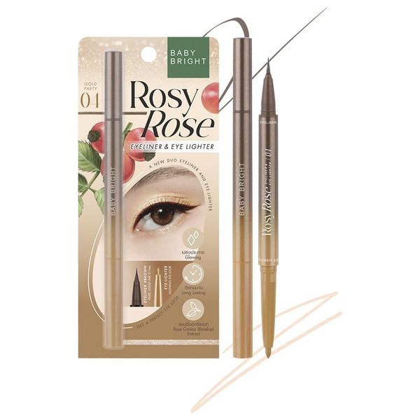  Baby Bright Rosy Rose Eyeliner Shiny, 04 Gold Party 