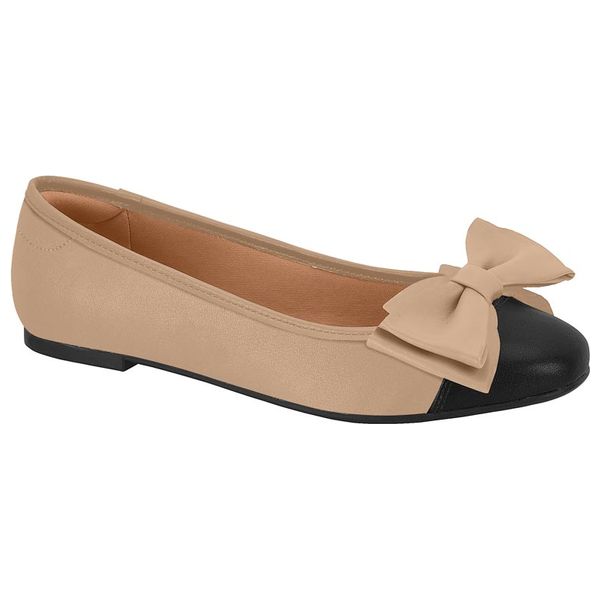  Vizzano Flat Shoes for Women - Size 39, Beige & Black 
