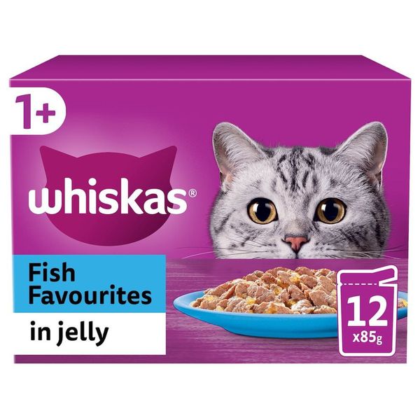 Whiskas Fish Favourites in Jelly Cat Food - 12X