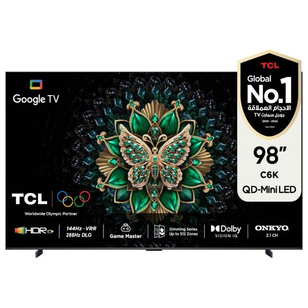  TCL 98-Inch C6K Series - Smart - 4K - QD-Mini LED - 120Hz - 2025 Model 