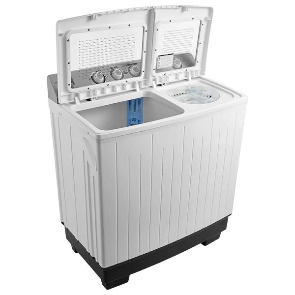  غسالة دنكا حوض مزدوج - 11 كغم - HI-13550NWG - ابيض 