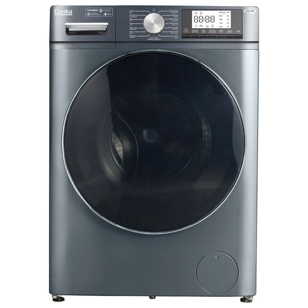  Denka MWM-12DGFL - 12Kg - 1400RPM - Front Loading Washing Machine - Dark Gray + Denka IST-2400PB - Steam Iron - Black 