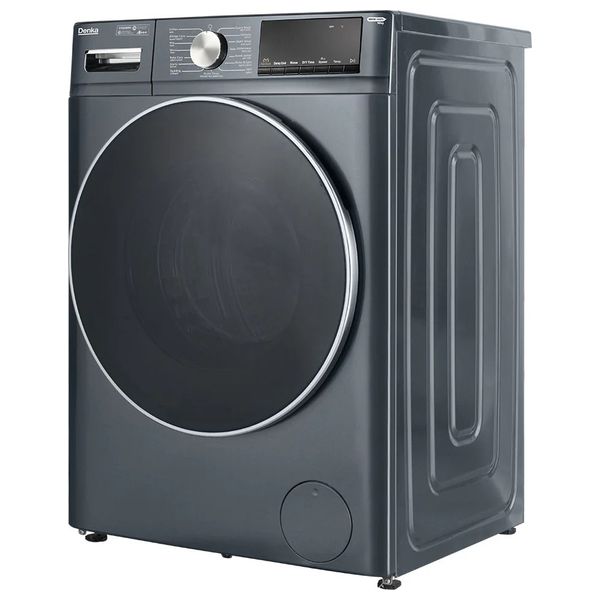  Denka MWM-12DGFL - 12Kg - 1400RPM - Front Loading Washing Machine - Dark Gray + Denka IST-2400PB - Steam Iron - Black 