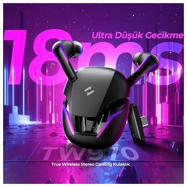  سماعة بلوتوث داخل الاذن هافيت - TW970 - اسود 