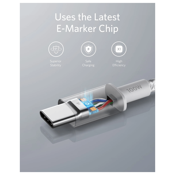 Anker A8756H11 - Cable USB-C To USB-C 100W - 1.8 m - Black