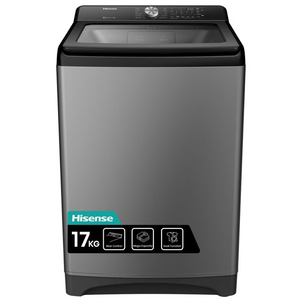 Hisense WT3T1723UT - 17Kg - 700 RPM - Top Loading Washing Machine - Gray 
