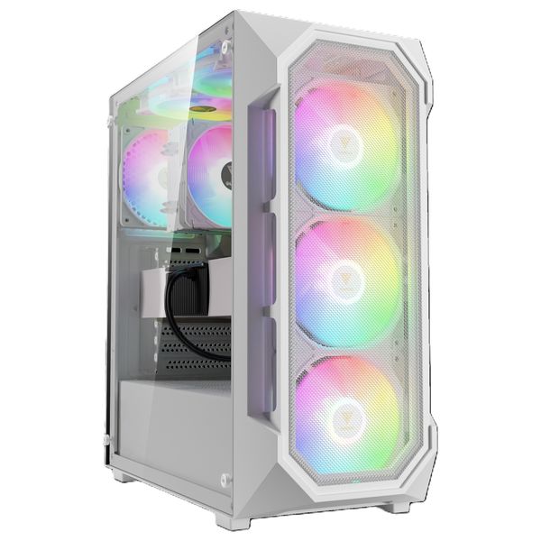 Gamdias AURA GC1 ELITE ARGB - Computer Case - White
