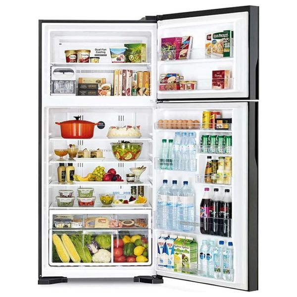  Hitachi R-V765PUQ7-1 BBK - 20ft - Conventional Refrigerator - Black 