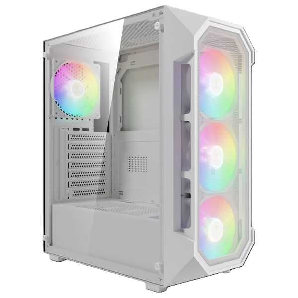 Gamdias AURA GC1 ELITE ARGB - Computer Case - White
