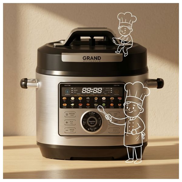  Grand GR-PC1300 - Electric Pressure Cooker - 8L - Silver 