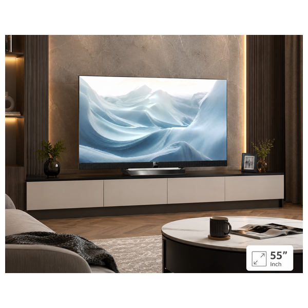  شاشة رويال الرحماني - 55 انش- Ultra HD - QL-MiniLED - جوجل تي في - 144 هيرتز - mx-25-89 - اسود 