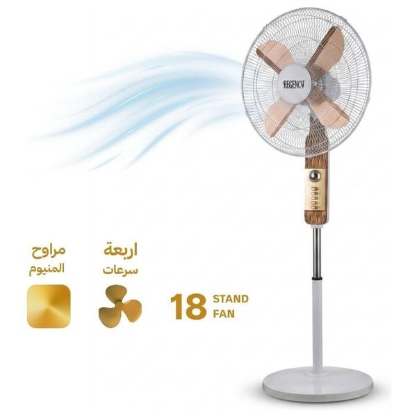  مروحة تاور ريجنسي - محرك نحاسي - 60 واط - 18 انج - RG-18 - أبيض 