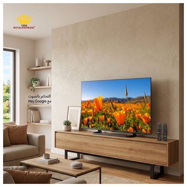  شاشة رويال الرحماني - 50 بوصة - 4K - QLED - سمارت - - 120 هرتز - جوجل تي في - QR-26 - أسود 