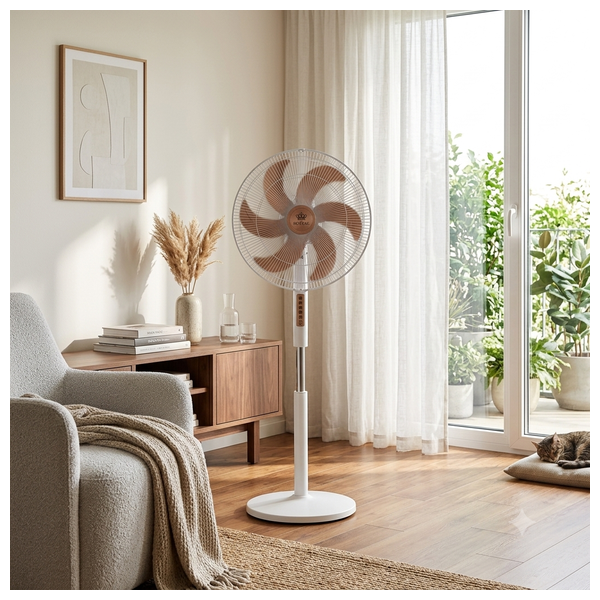  Royal Alrahmani RRSF1900 - Tower Fan - 100% Copper Motor - 4 Speeds - 70 W - Snow Fall 