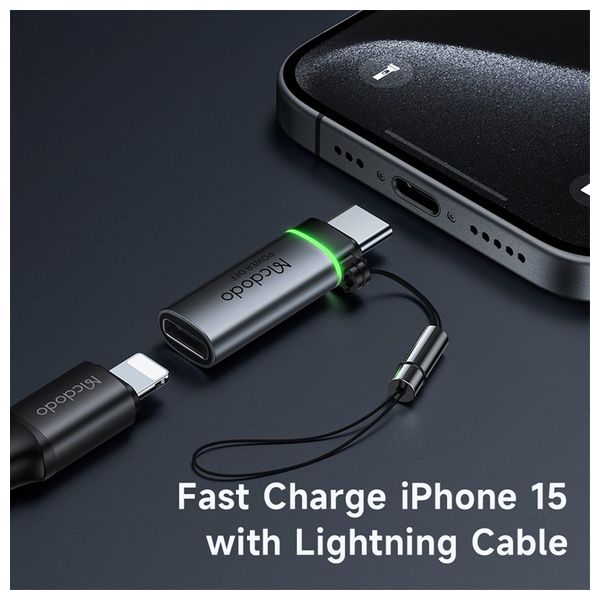  Mcdodo OT-2590 - Lightning to USB-C Adapter - Black 