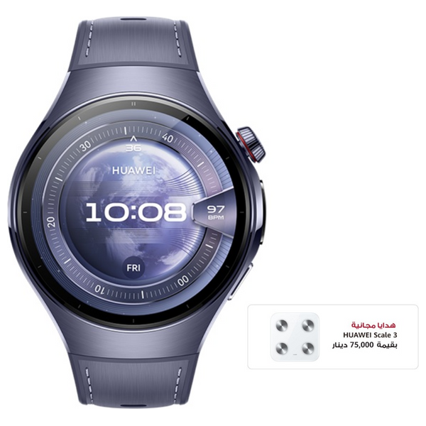 Huawei Watch 5 - 46mm - 1.5 inch - Amoled - Battery lasts up to 11 days - Multi-sensing X-TAP - eSIM Cellular Calling + Huawei Scale 3 Gift - Pre-Order