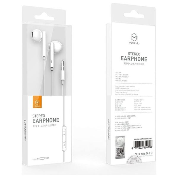 Mcdodo 3520 - Headphone In Ear - 3.5mm -  White