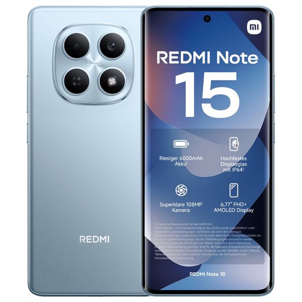 Xiaomi Redmi Note 15 - Dual SIM - Amoled, 6.77 inch, 120 Hz - MediaTek Helio G100-Ultra - 6000 mAh, 33W