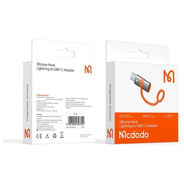 Mcdodo OT-5530 - Lightning To USB-C - 60W -  Orange