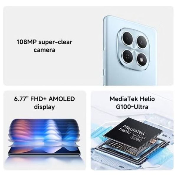  Xiaomi Redmi Note 15 - Dual SIM - 6.77 inch AMOLED, 120 Hz - MediaTek Helio G100-Ultra - 6000 mAh, 33W 
