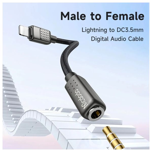 Mcdodo CA-5010 - Lightning to 3.5mm Audio Adapter - 0.11m -  Black
